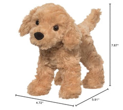 Douglas Thatcher Golden Retriever plush features a textured fur coat for soft, durable cuddling.