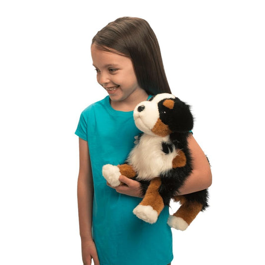 Douglas Trevor plush face close up with lifelike markings for imaginative play.