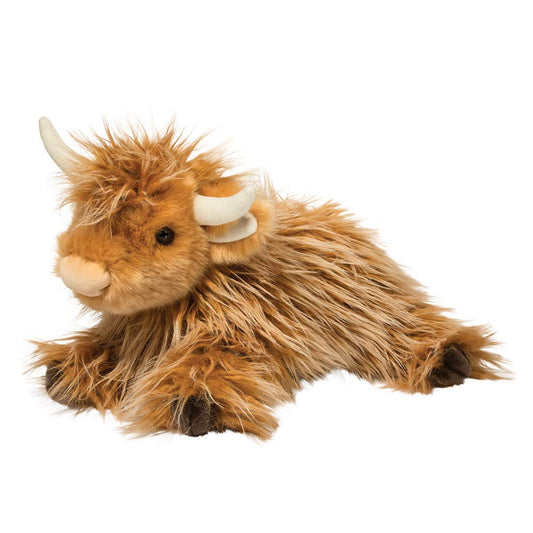 Douglas Wallace Highland Cow plush ginger fur texture for cozy cuddling and imaginative play