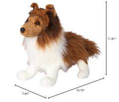 Douglas Whispy Sheltie plush face with lifelike eyes sparks imaginative play.