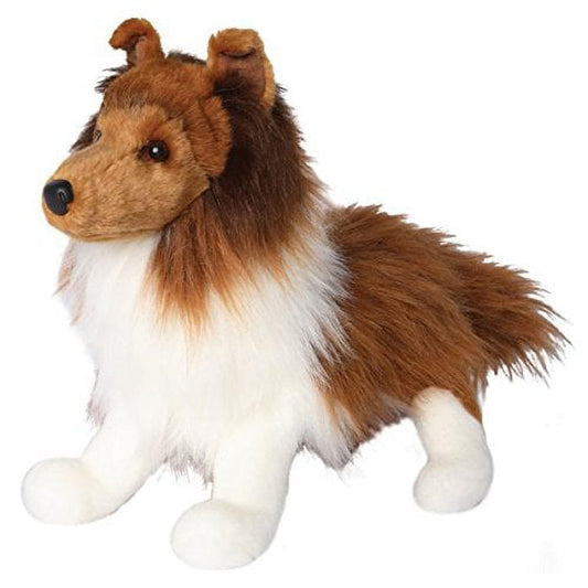 Douglas Whispy Sheltie plush with soft sable coat ideal for cuddling.