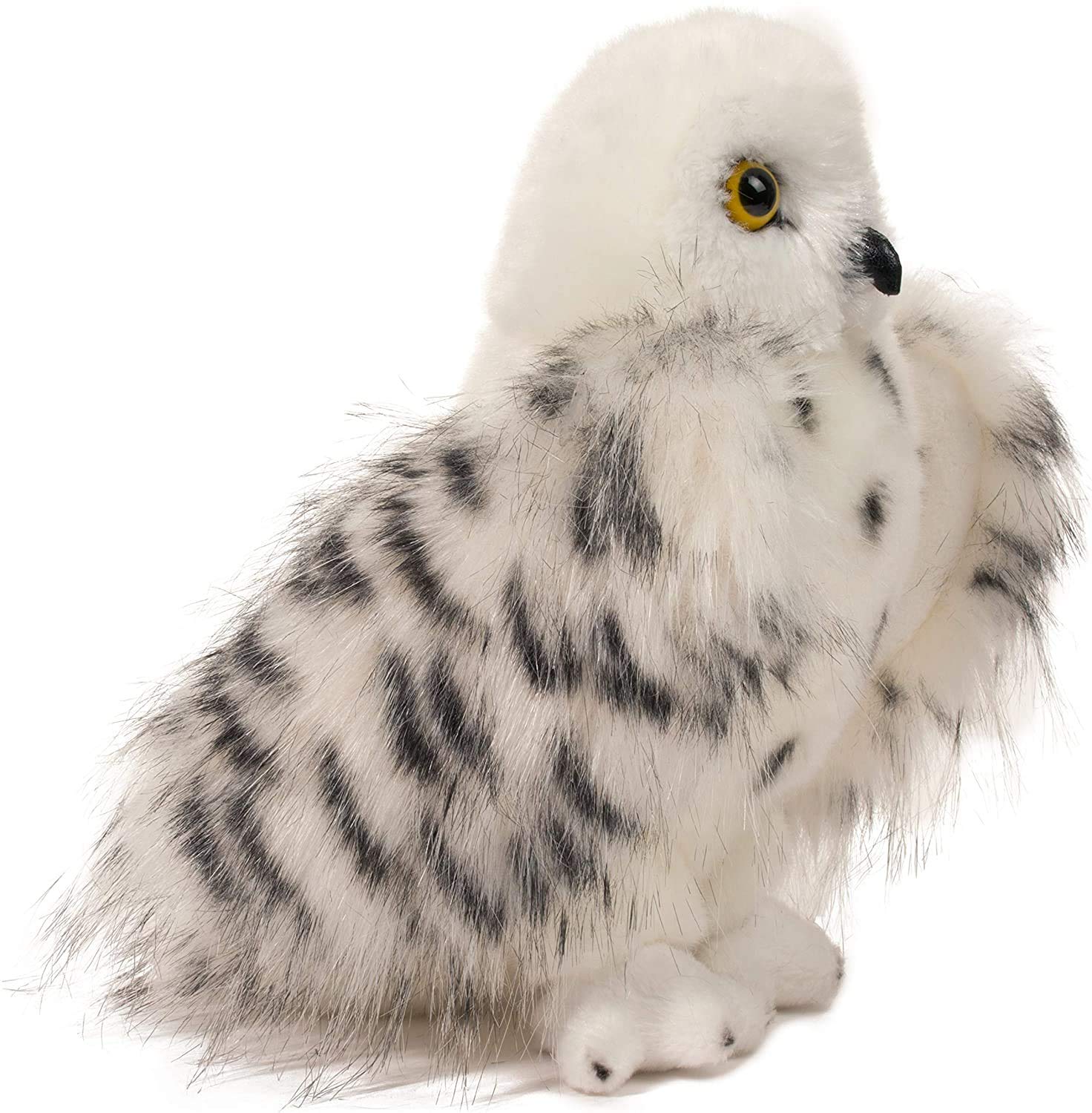 Douglas Wizard Snowy Owl plush offers soft, huggable texture.