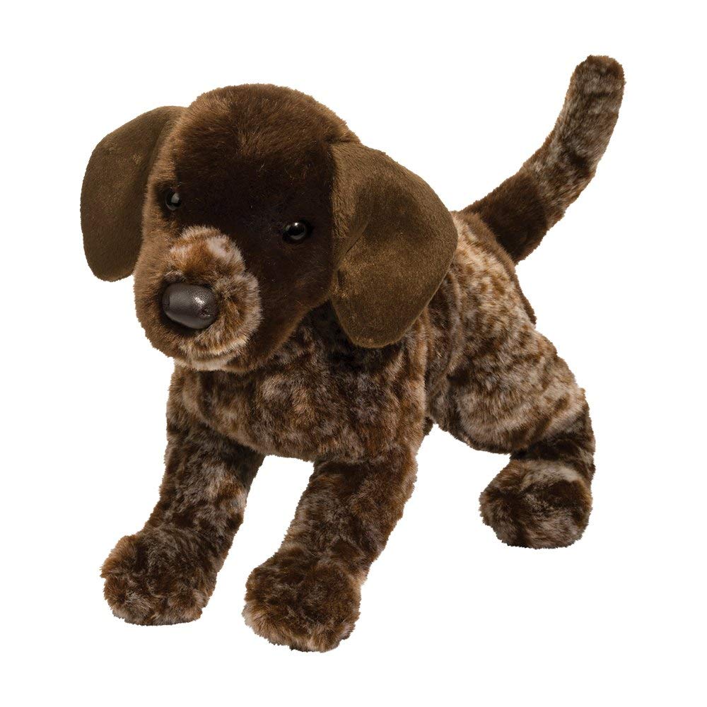 Douglas Wolfgang German Pointer plush face close-up with lifelike markings for comforting hugs