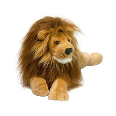 Douglas Zeus Lion plush 22 inches long, ready for cuddle or display.