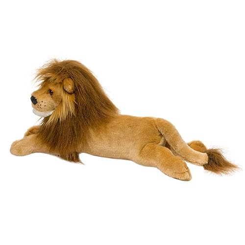 Douglas Zeus Lion plush face with lifelike features and a warm expression.