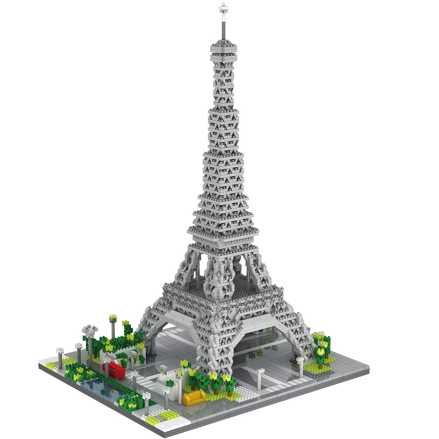 dOvOb Eiffel Tower micro blocks assembly shows precise detailing for enthusiasts.