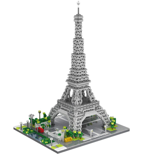 dOvOb Eiffel Tower micro blocks assembly shows precise detailing for enthusiasts.