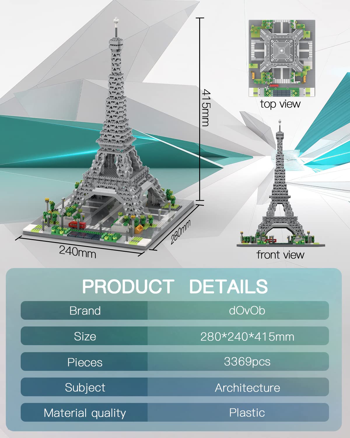 dOvOb Eiffel Tower replacement parts service ensures smooth completion.