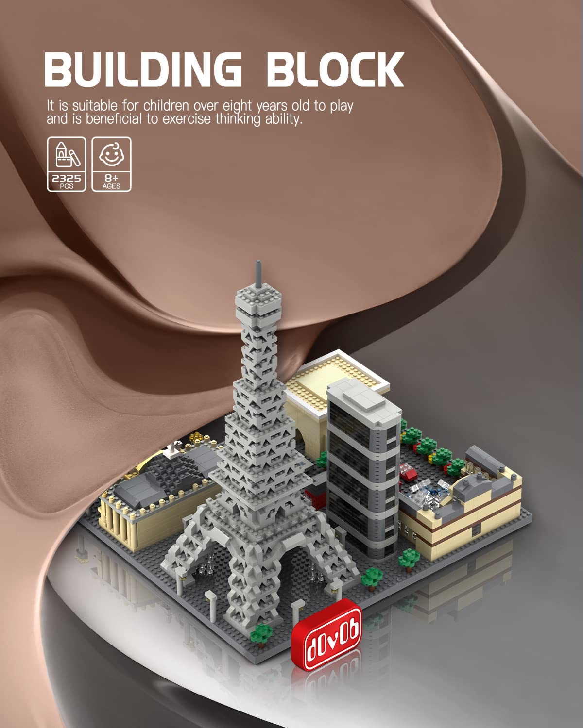 dOvOb Eiffel Tower spire shows precise construction suitable as a centerpiece.