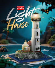 dOvOb keeper house with red roof adds coastal charm to shelves.