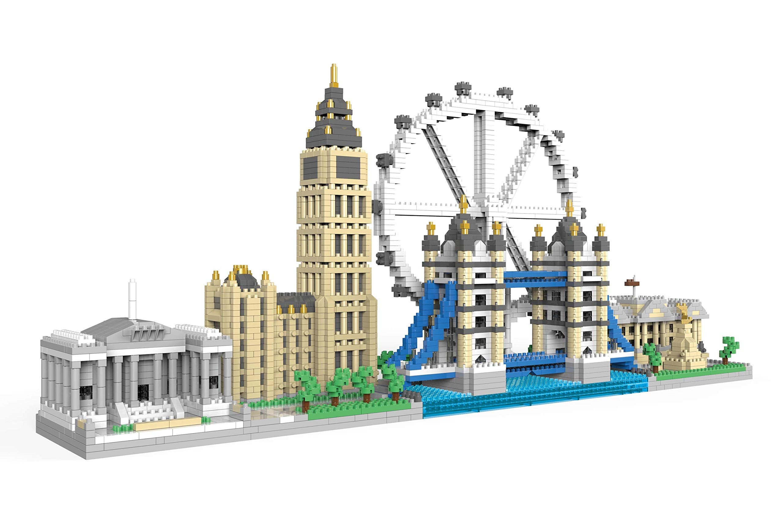 dovob London skyline blocks featuring Buckingham Palace for display and collecting.
