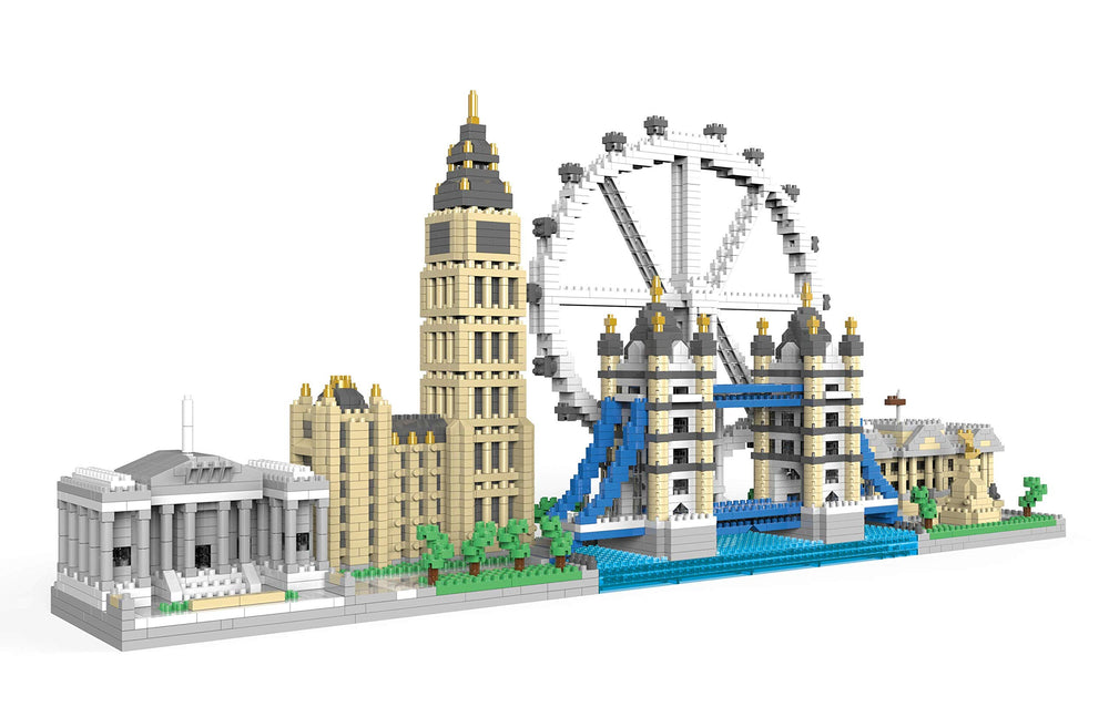 dovob London skyline blocks featuring Buckingham Palace for display and collecting.