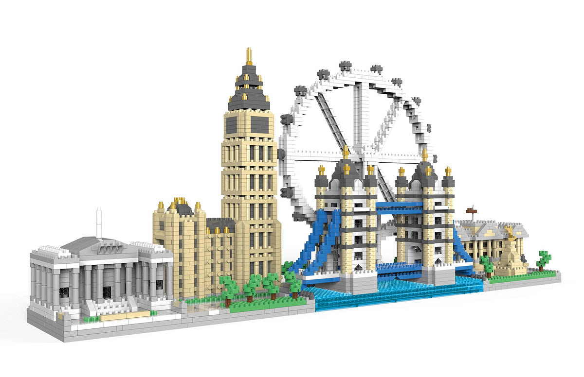 dovob London skyline blocks featuring Buckingham Palace for display and collecting.