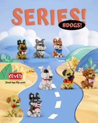 dovob micro mini blocks doberman model for detailed display and skill building