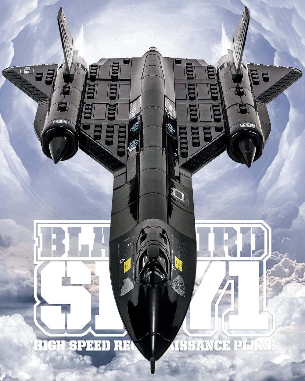 dOvOb SR-71 block model side view showing wings and cockpit details.