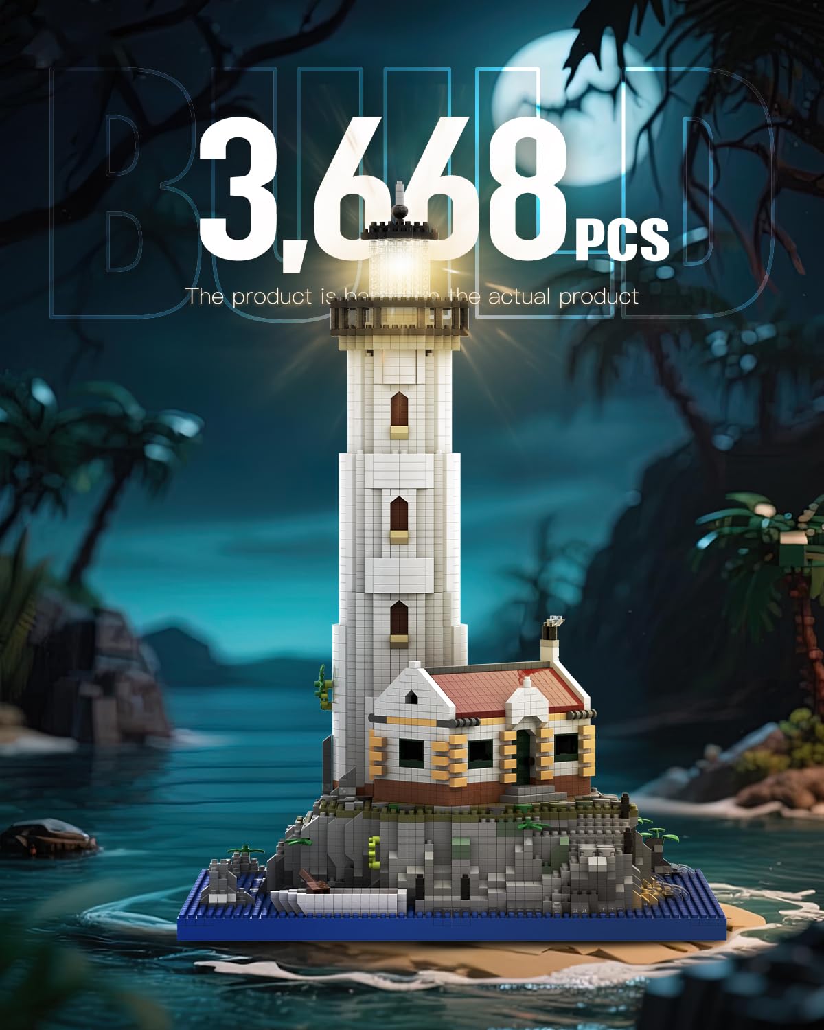dOvOb rocky coast base with waves enhances a lifelike scene.