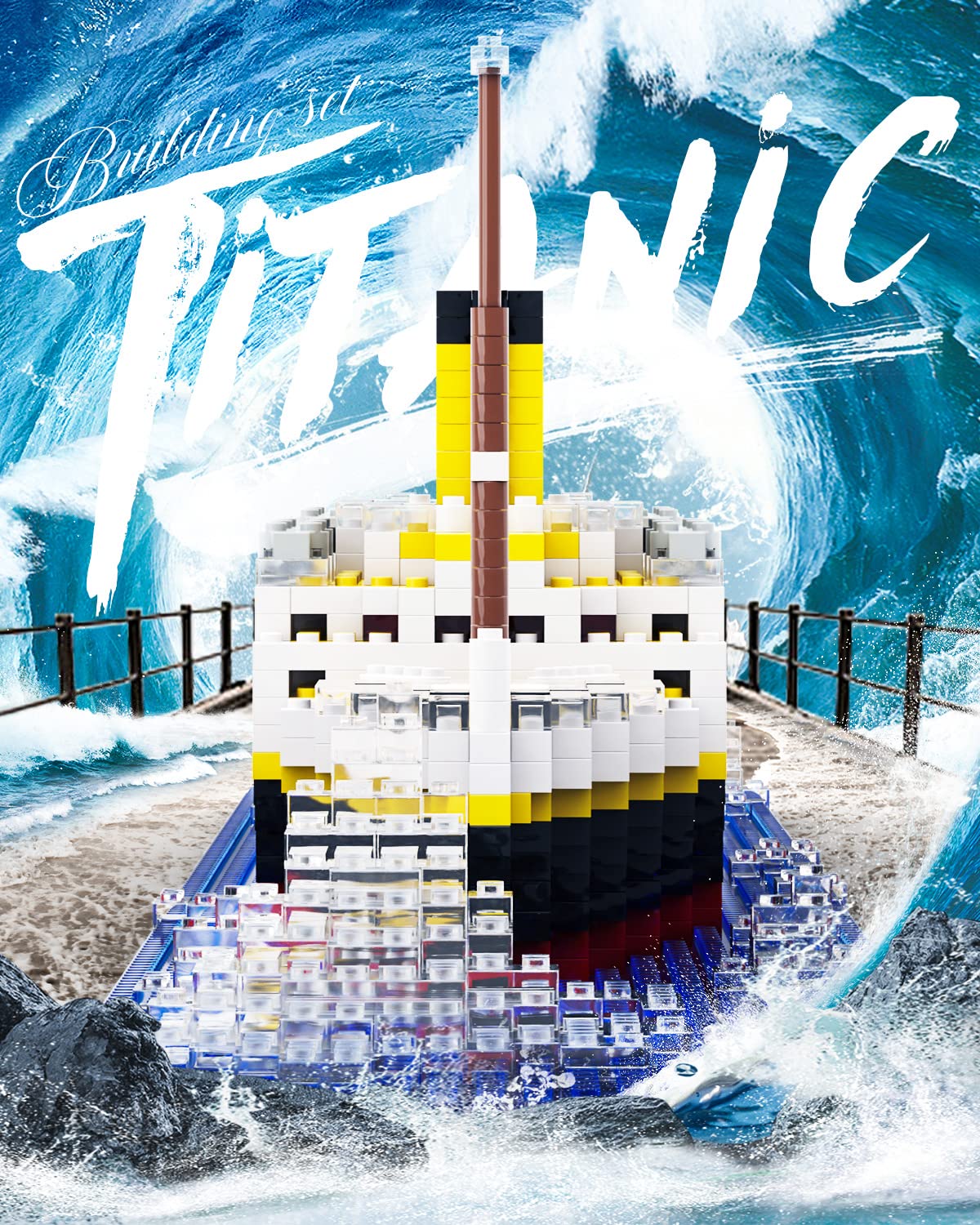 dovob titanic micro blocks two figures included for collaborative family building