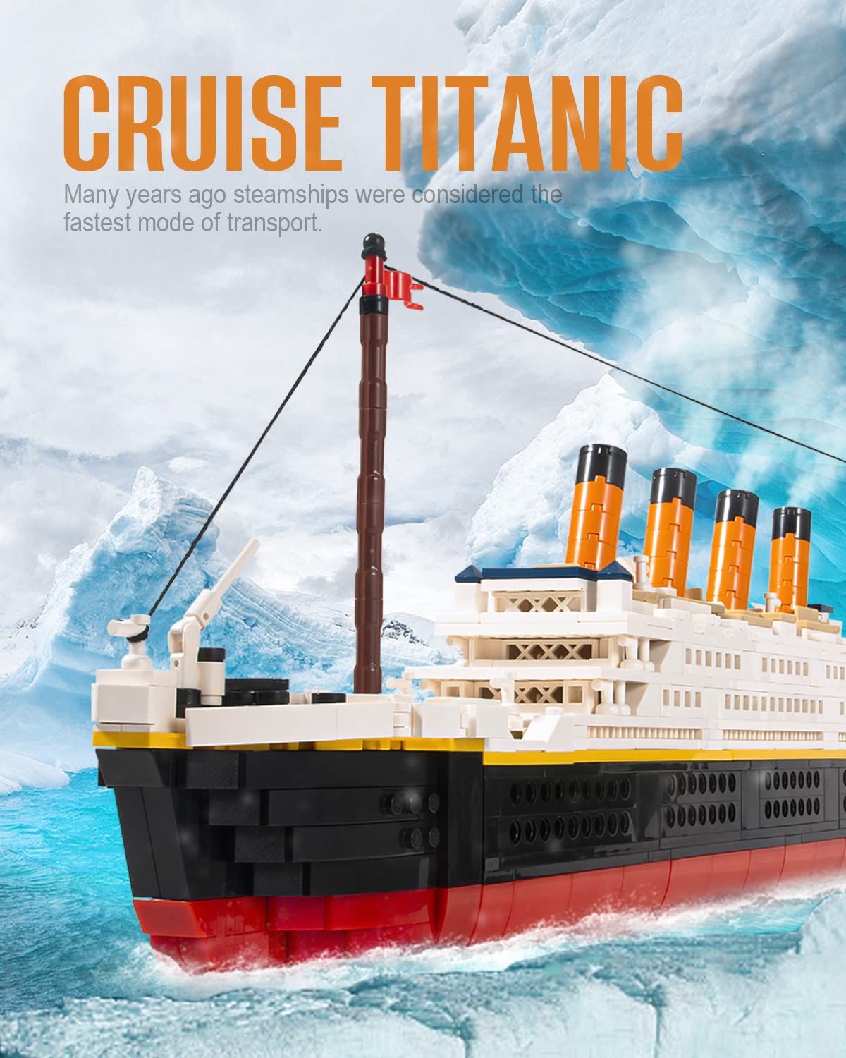 dOvOb Titanic mini blocks colorful pieces for detailed modeling.