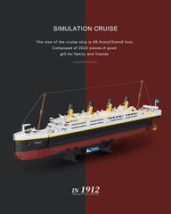 The dOvOb Titanic model uses 2022 pieces for detailed, colorful construction.