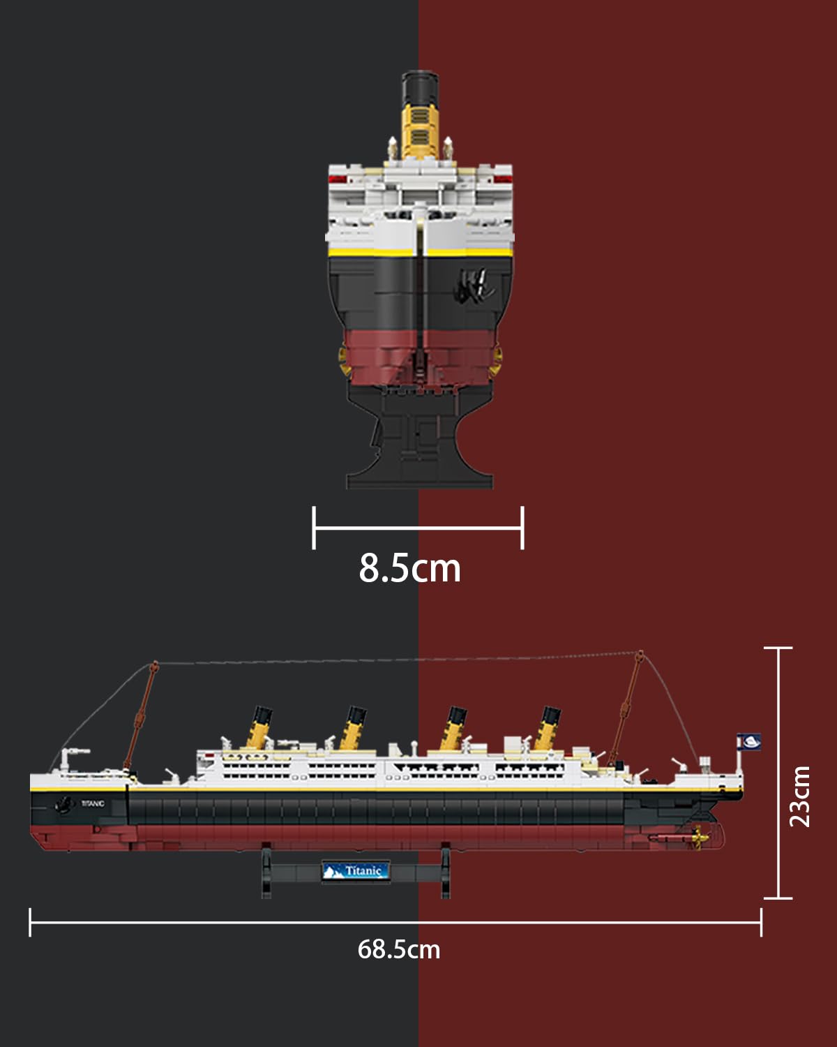 The dOvOb Titanic model provides detailed color instructions for accurate shading.