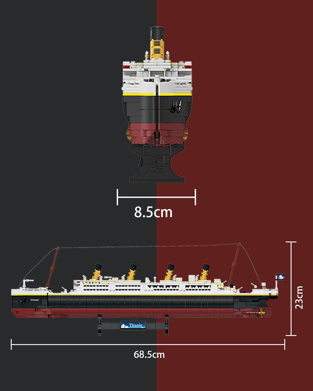 The dOvOb Titanic model provides detailed color instructions for accurate shading.