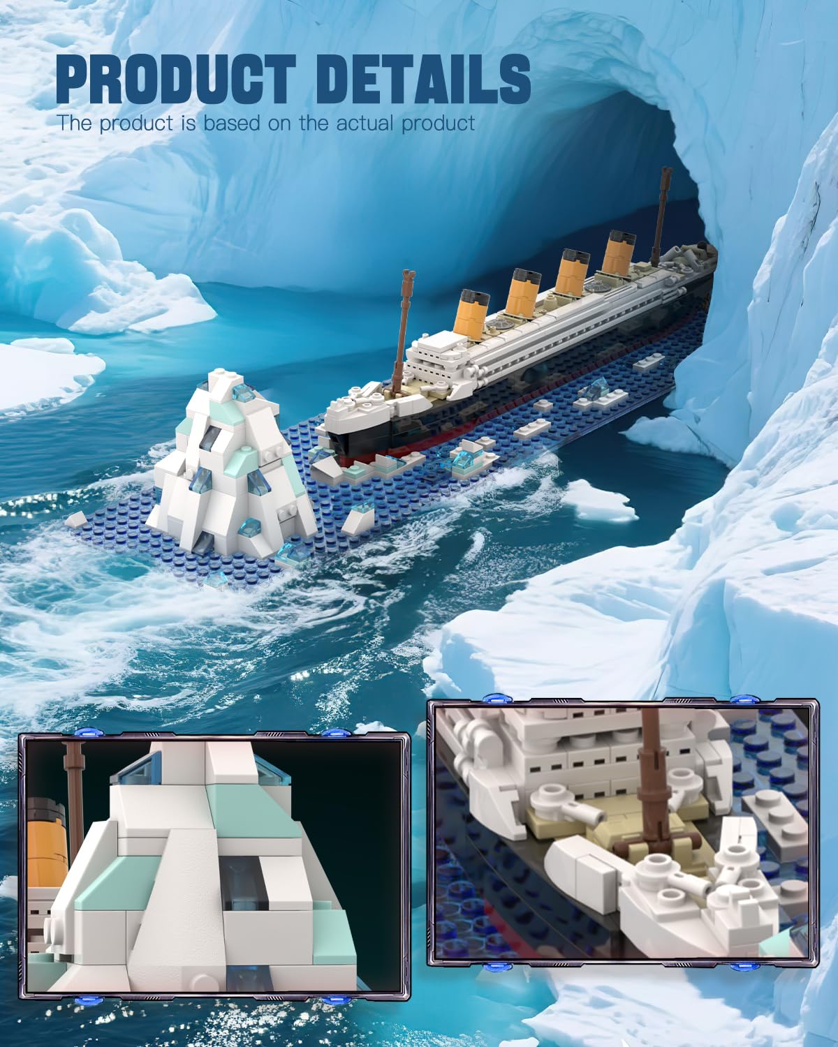 dOvOb RMS Titanic model iceberg scene adds dramatic display context.