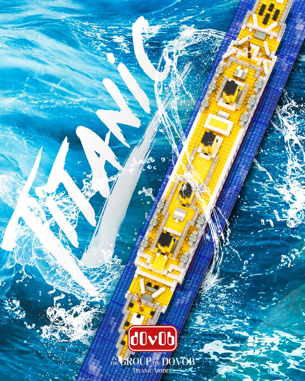 dovob titanic model with color instructions guiding accurate assembly