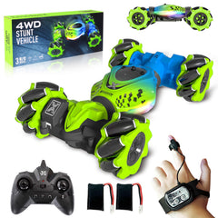 DOVQISK RC drift car front view highlights gesture control for easy steering.