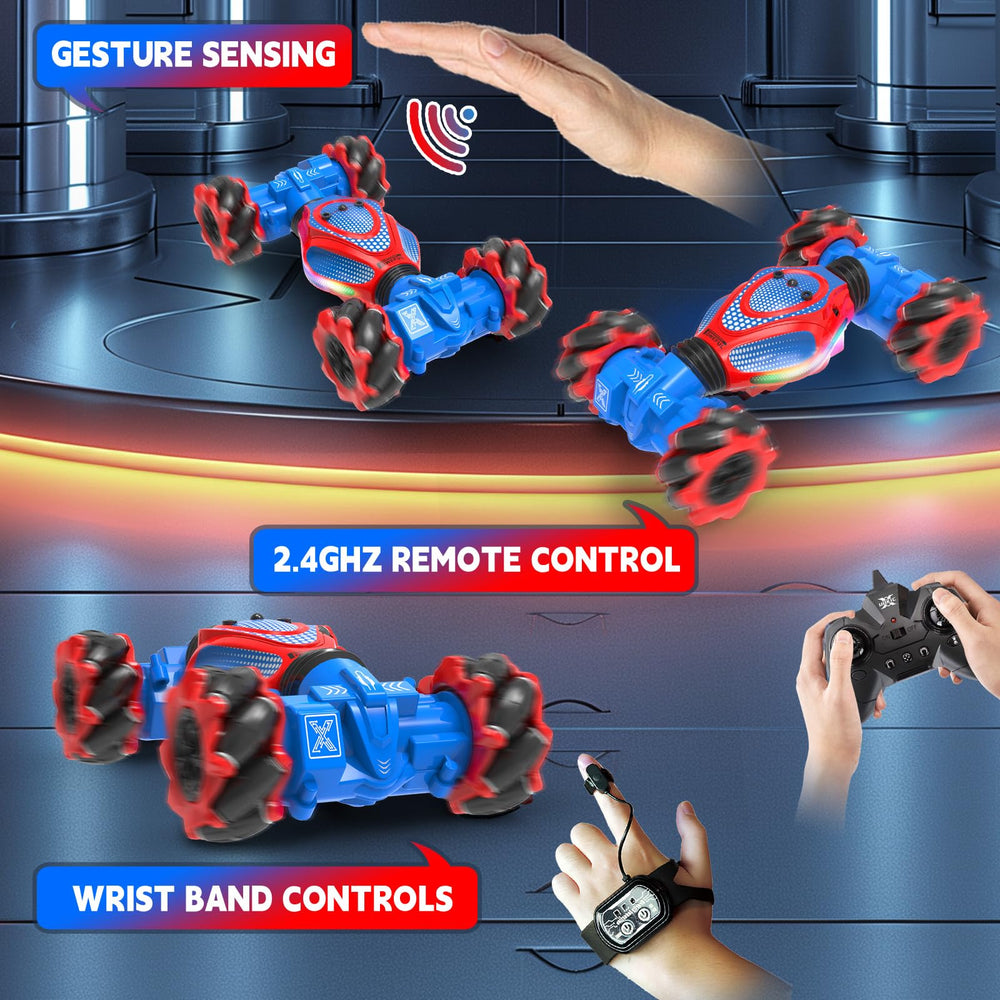 DOVQISK RC drift car gesture-control wristband in action for intuitive play