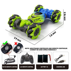 DOVQISK RC drift car wristband remote enables intuitive gesture control.