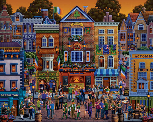 Dowdle Dublin cityscape 500-piece puzzle pieces interlock for a satisfying challenge