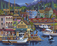 Dowdle Ketchikan puzzle reference poster helps guide piece placement