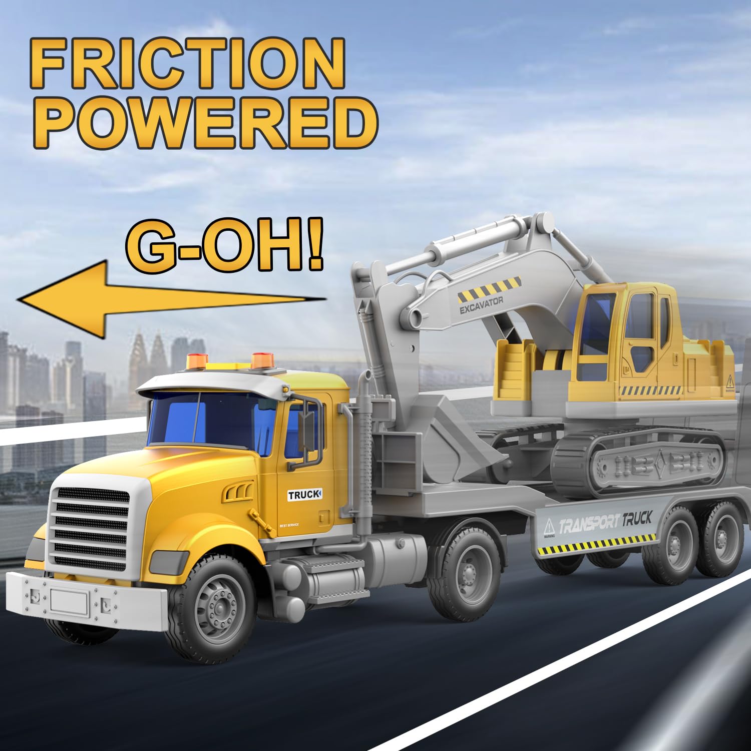 Dowellin trucks with lights and sounds for engaging, realistic play experiences.