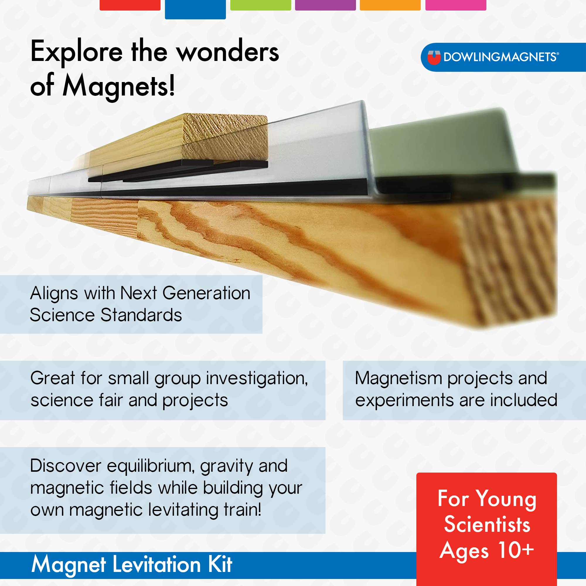 Dowling Magnets neodymium magnets set enables powerful attractions and reliable demonstrations.