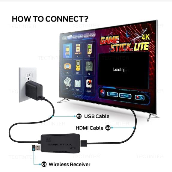 Dowwnel 2026 4K HDMI output delivering crisp retro visuals on a TV.