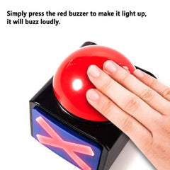 DOXISHRUKY black-red shell buzzer fits party and office games.