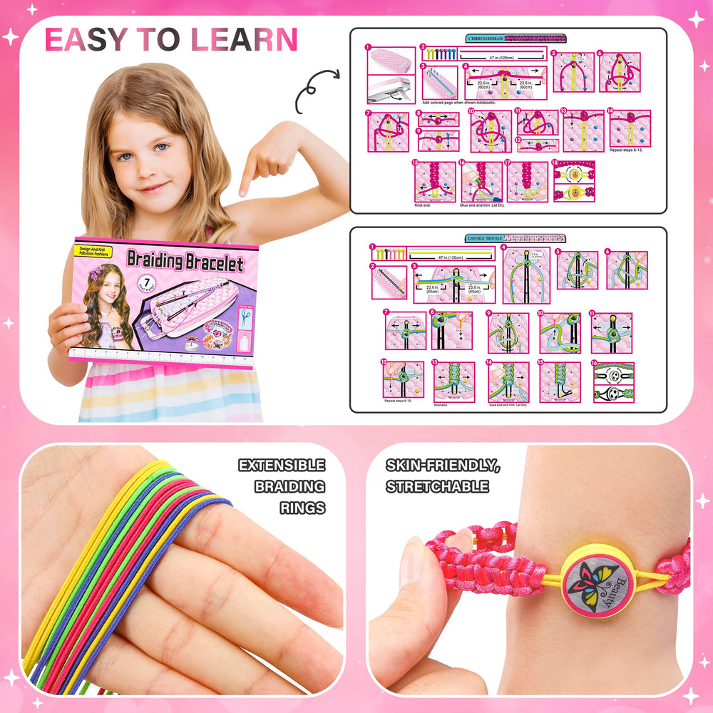 Dpai button buckles provide secure closures for finished bracelets.