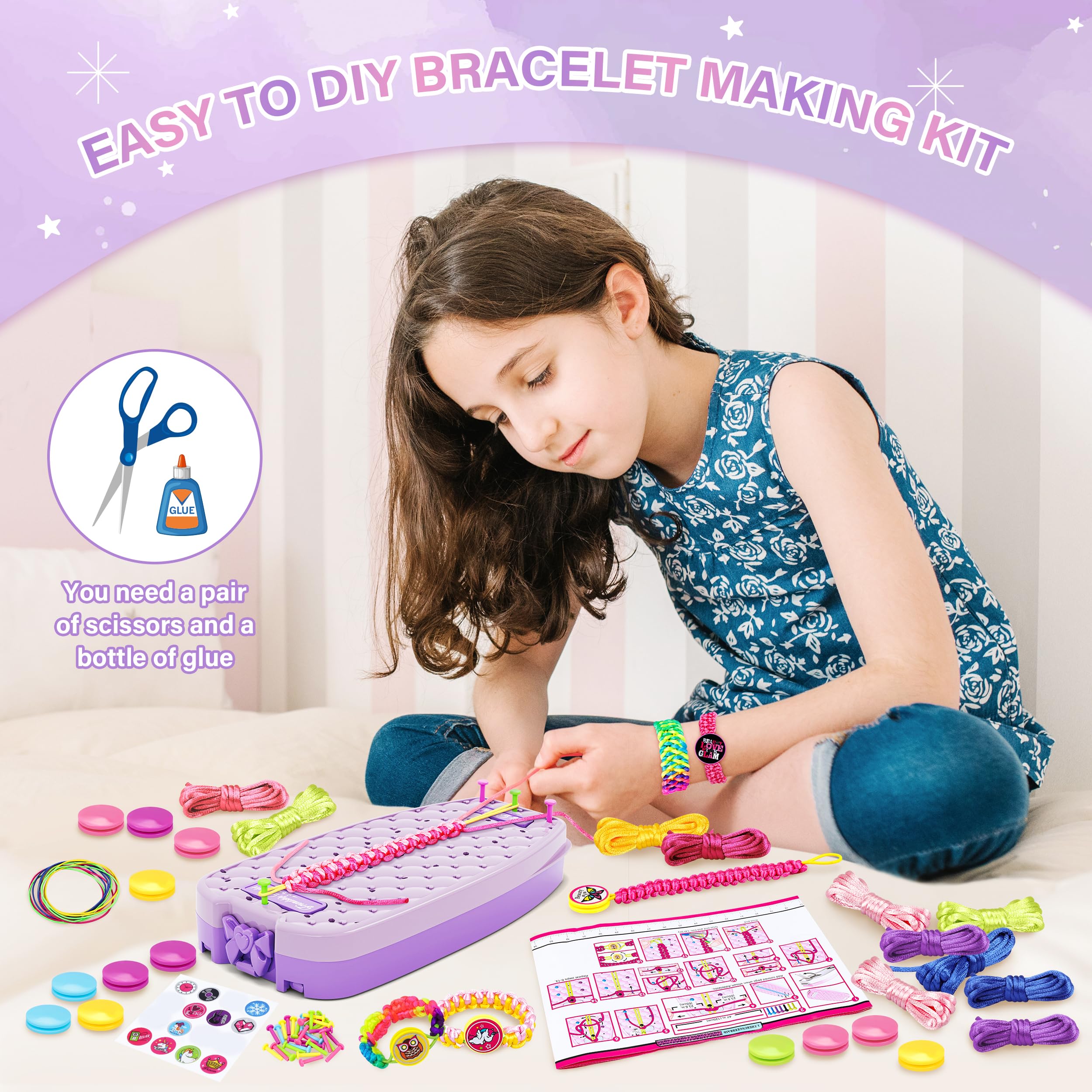 Dpai extensible braiding rings for flexible knotting options.