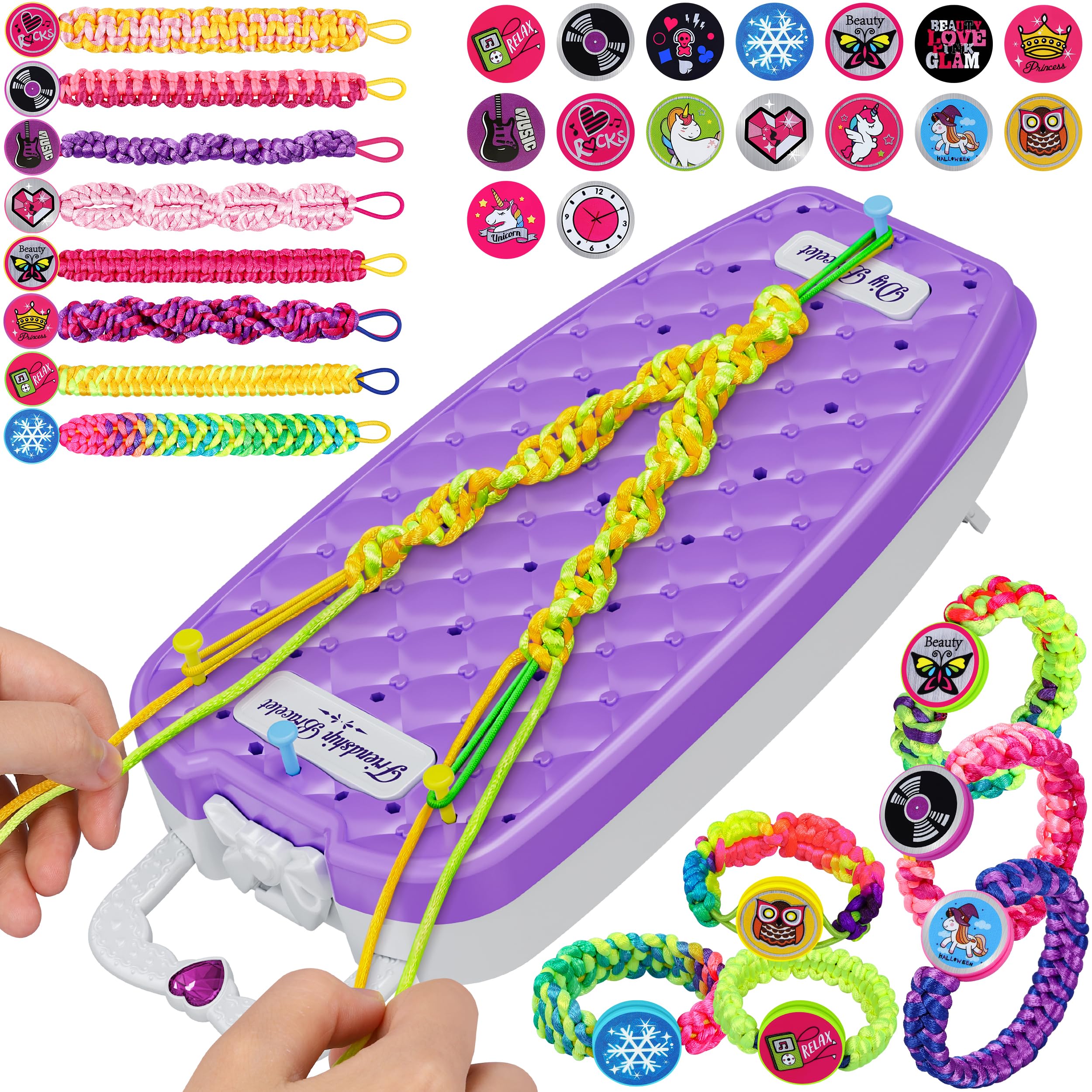 Dpai Friendship Bracelet Kit loom provides a stable base for easy, durable bracelet making.