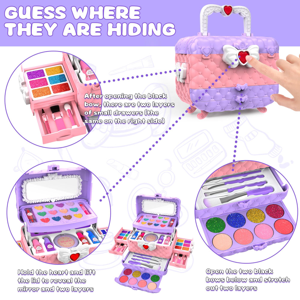 Dpai kids makeup kit eye shadow palette sparks creativity during pretend stories
