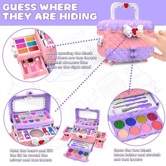 Dpai kids makeup kit eye shadow palette sparks creativity during pretend stories
