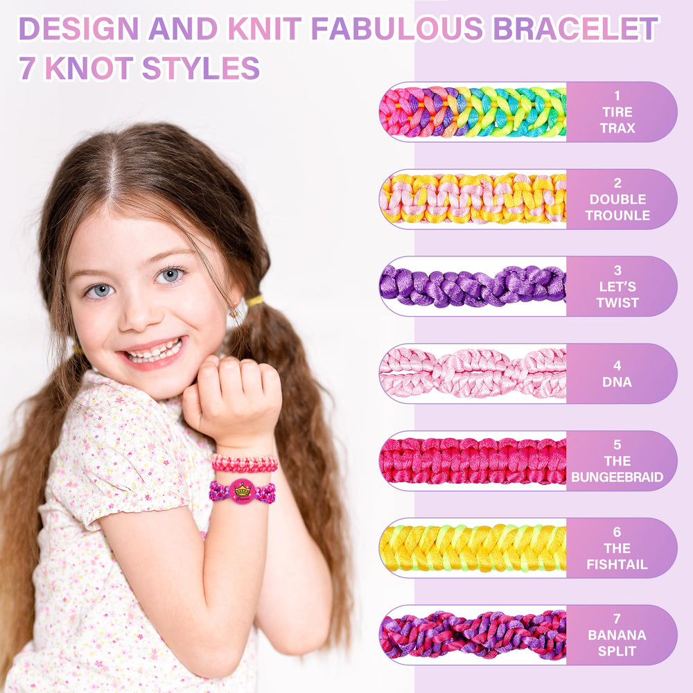 Dpai portable braiding loom with removable pegs for quick bracelet projects.
