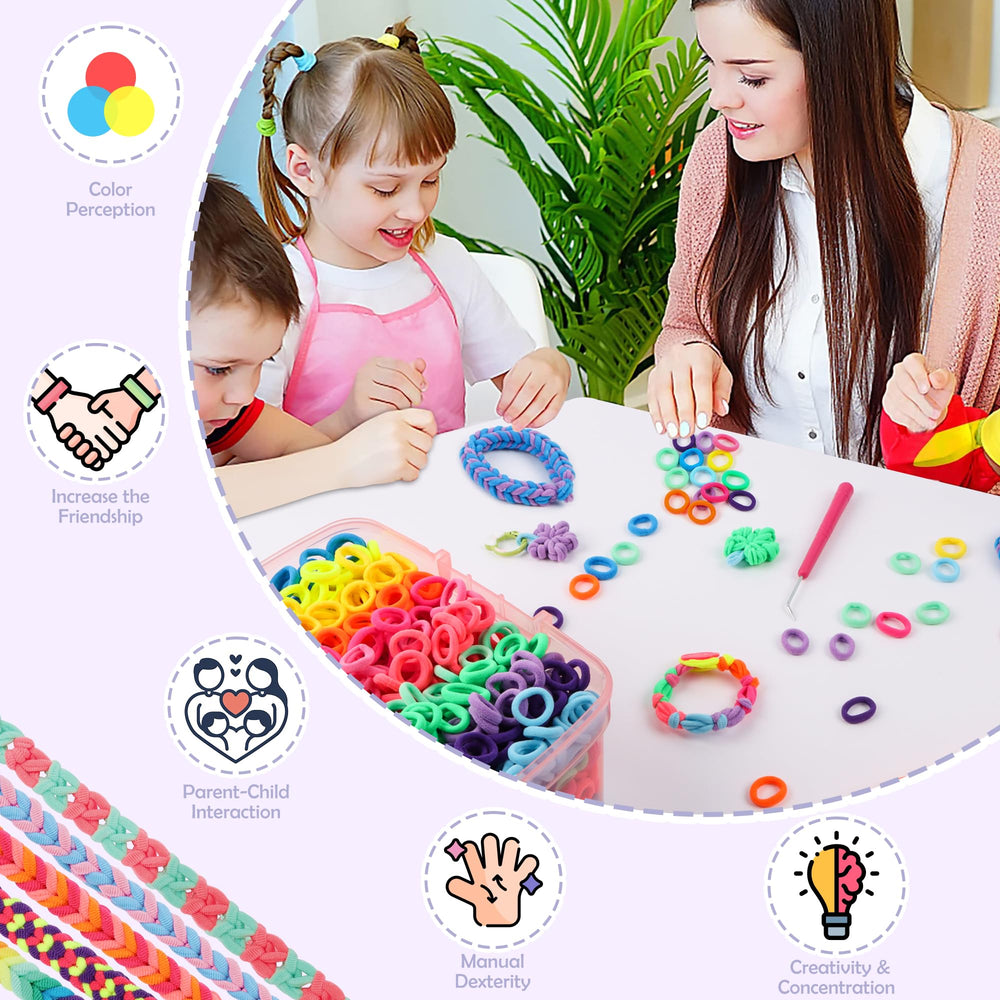 DPAPDI 1200-plus elastic bands for vibrant bracelet projects