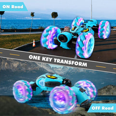 DPAPDI gesture RC car action shot showing dual spray in motion