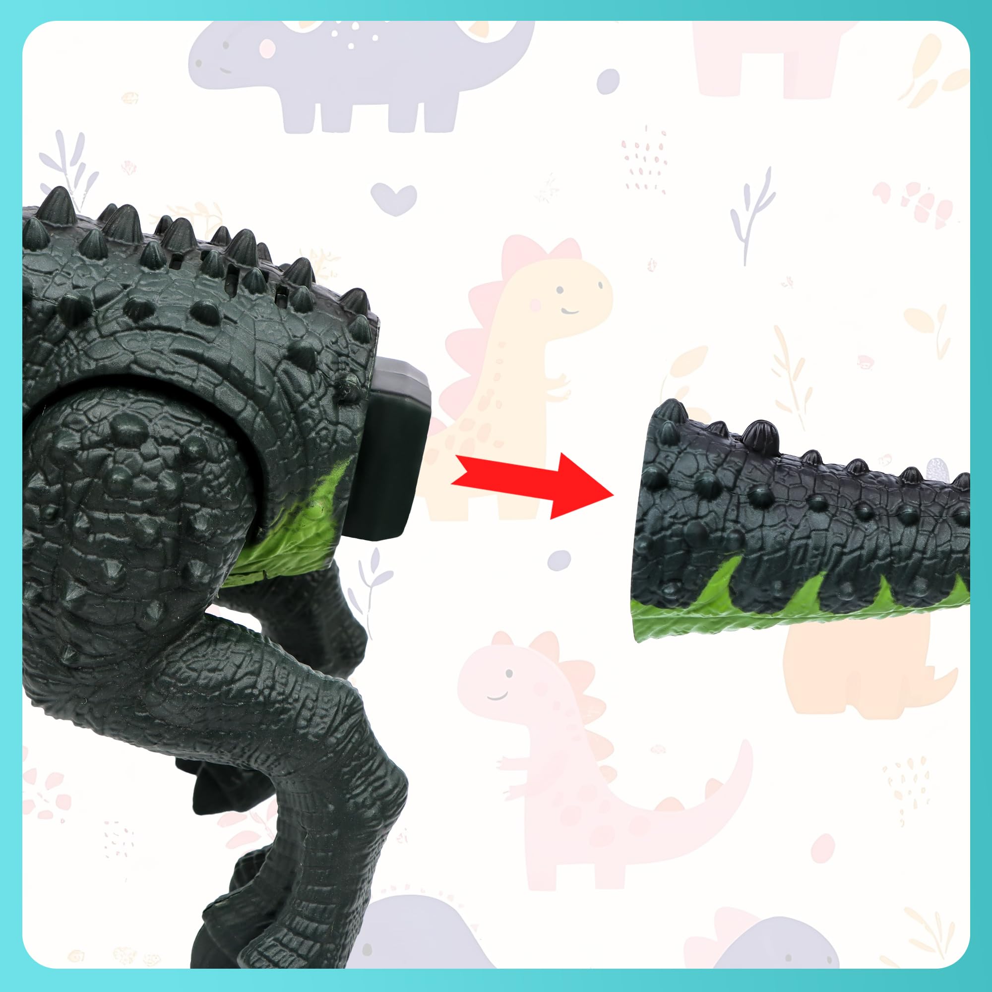 DPAPDI portable battery-powered design makes travel-friendly dino fun on the go.