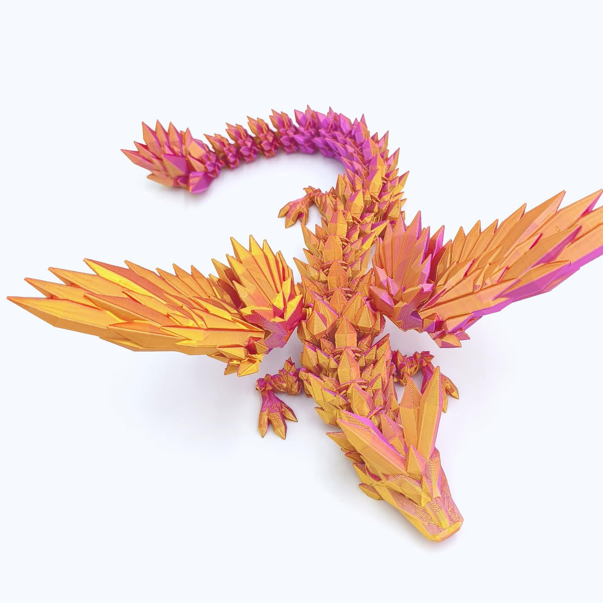 Dpcirk 3D dragon with wings shines as an 18-inch decor centerpiece.