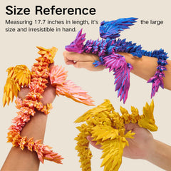 Dpcirk dragon with bent wings offers dynamic desk display.