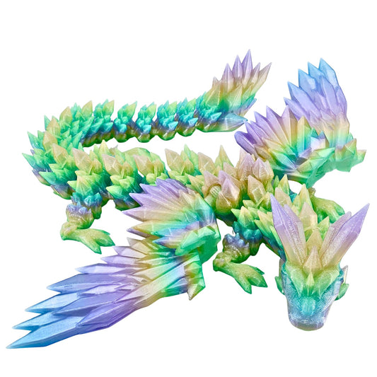 Dpcirk Aurora 18-inch dragon front view, a striking home decor centerpiece for shelves