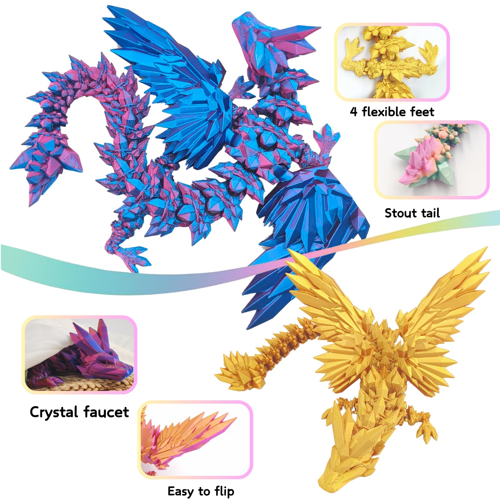 Dpcirk dragon movable joints close-up highlights poseable display options.