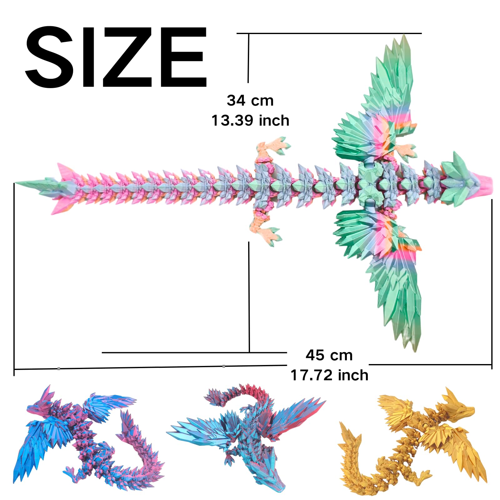 Dpcirk dragon poseable wings offer flexible display options.